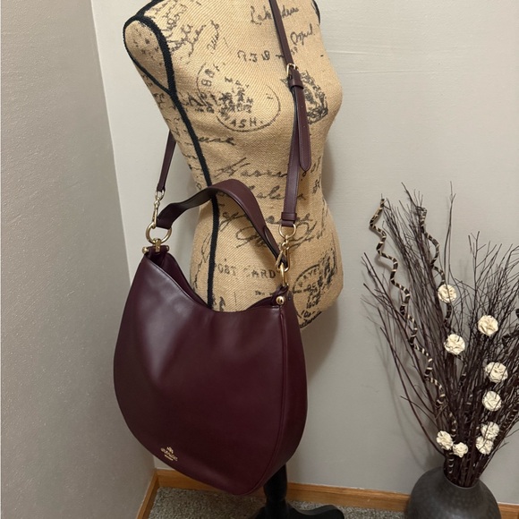 Coach Oxblood Leather Nomad Hobo Handbag